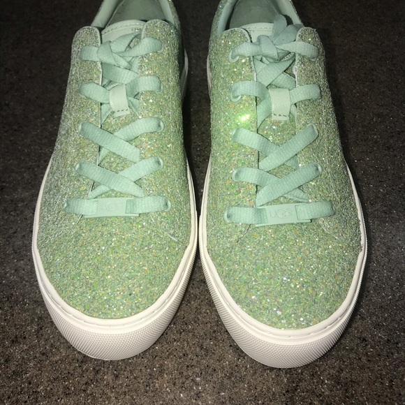 🆕 UGG Zilo Mint Glitter Sneakers Size 8-Holiday New Year’s Eve - Picture 4 of 11